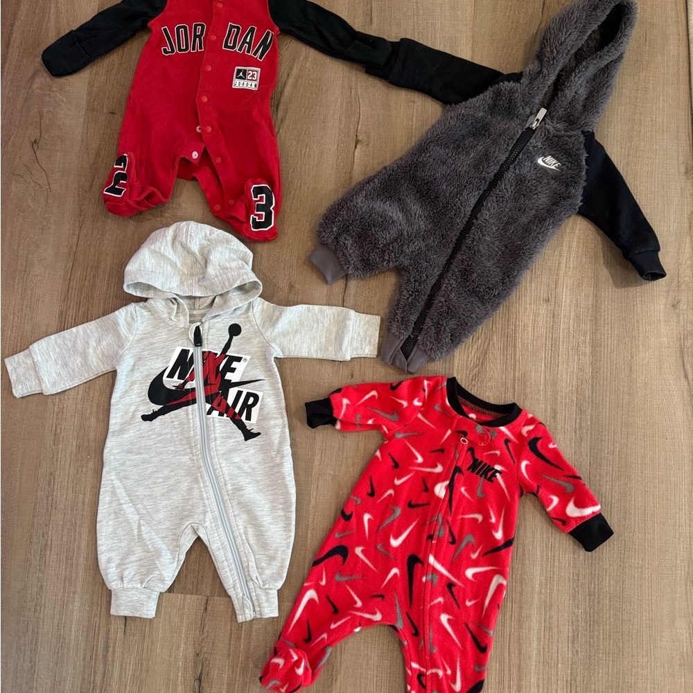 Nike Red and Black Kids One Piece BUNDLE